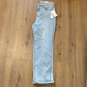 DKNY Women's Light Blue Embellished Straight Leg Jeans